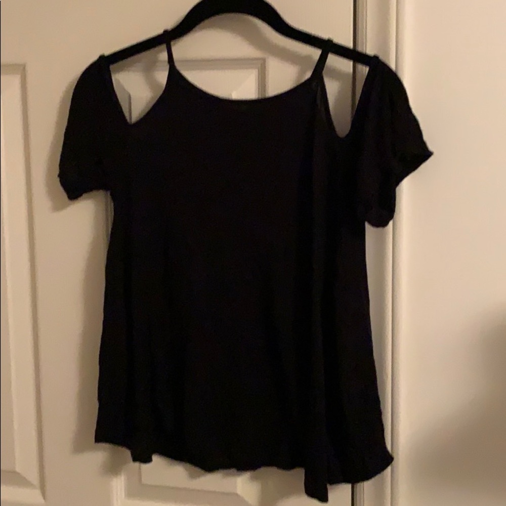 Black off the shoulder top